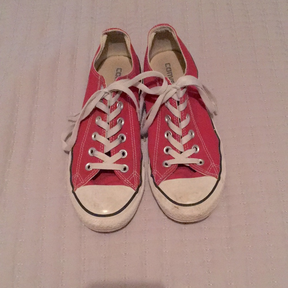 Red Low Top Converse ALLSTAR